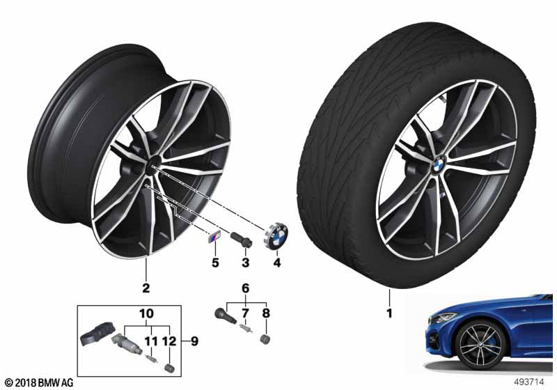 BMW lm velg dubbele spaak 791M - 19"