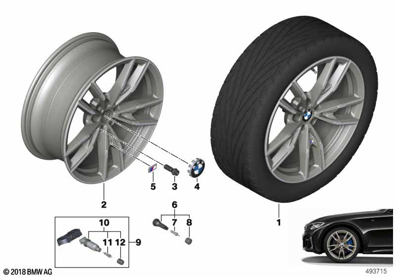 BMW lm velg dubbele spaak 792M - 19"