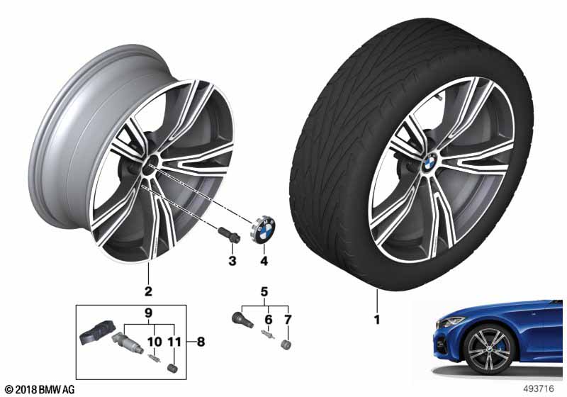 BMW lm velg dubbele spaak 793M - 19"