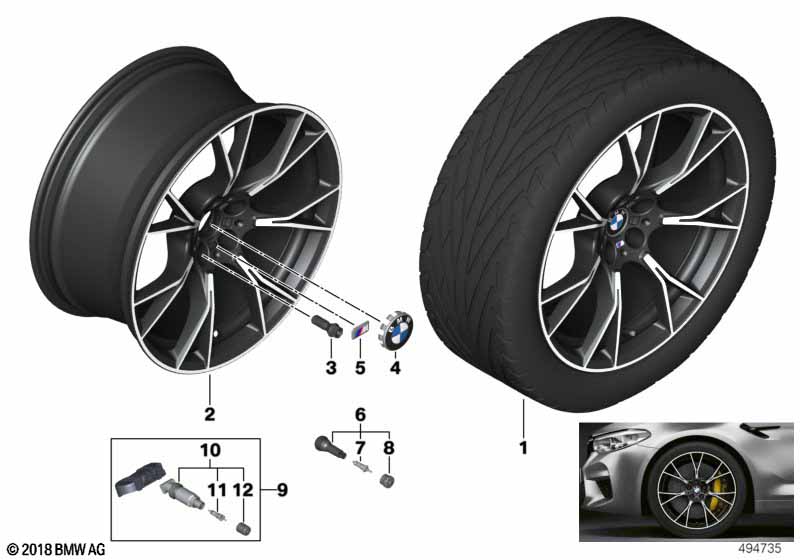 BMW lichtmetalen velg Y-spaak 789M - 20"