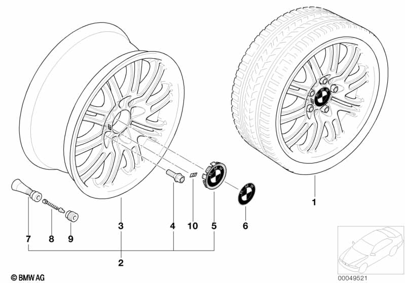 BMW LM velg M dubbele spaken 67