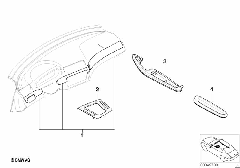 Accessoire decorstrips alu Cube zilver