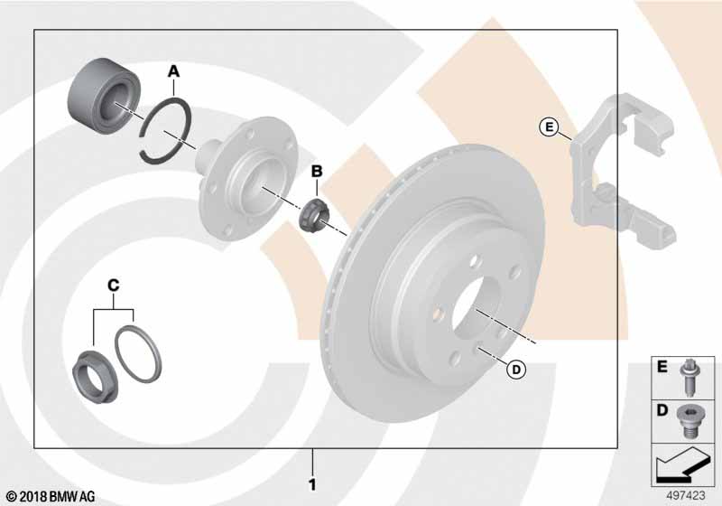 Reparatieset wiellager achter