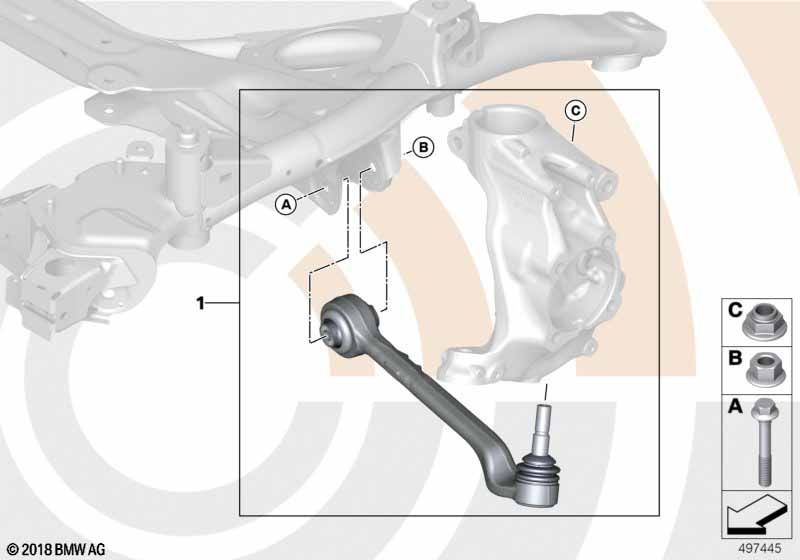 Reparatieset dwarsdraagarm