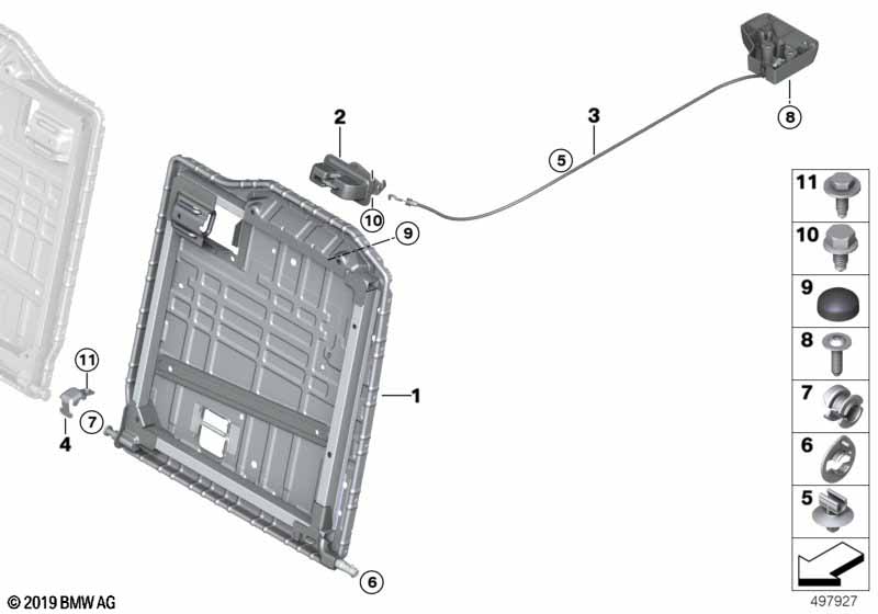 Achterbank zittingframe