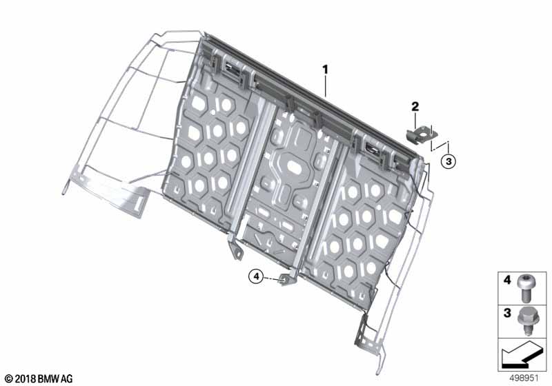 Zitting achter zittingframe basisstoel