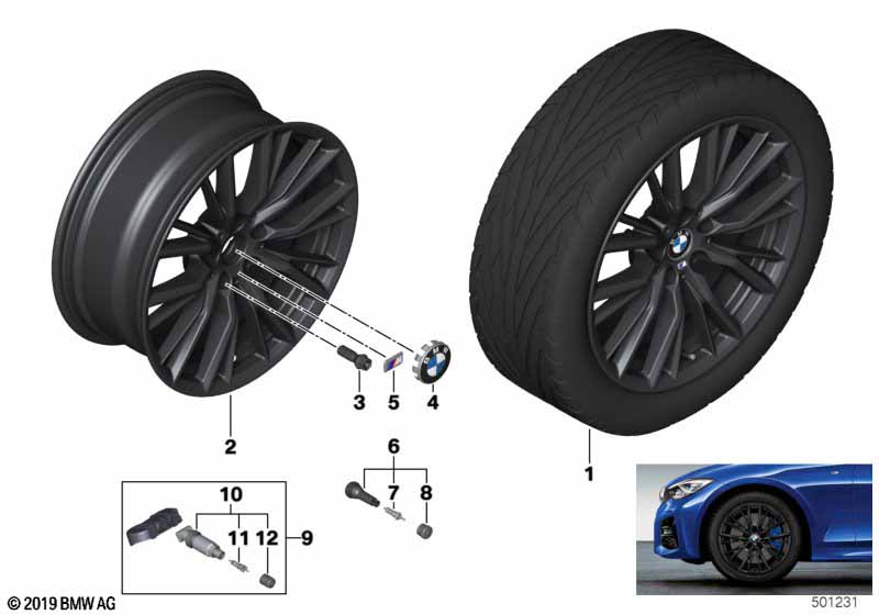 BMW LM-velg dubbele spaak 796M - 18"