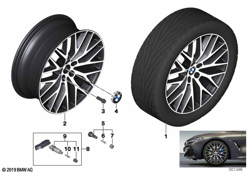 BMW LM wiel kruisspaak 636 - 20"