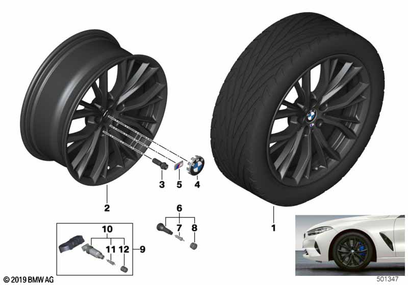 BMW LM-velg M dubbele spaak 786M - 19"