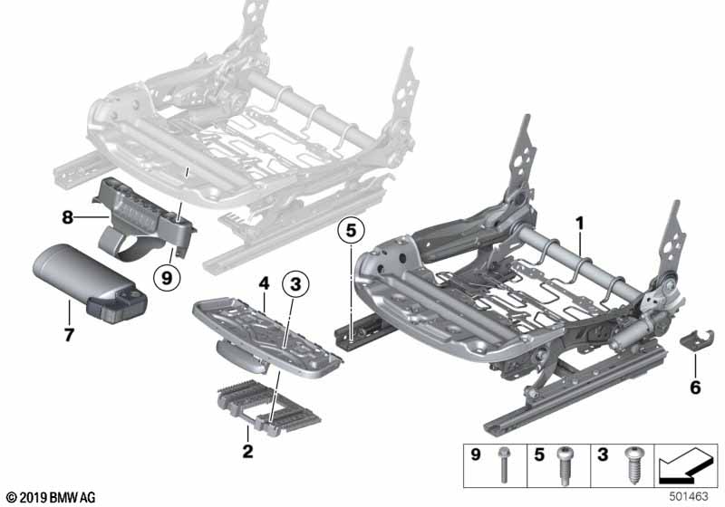 Stoel voor zittingframe elektrisch