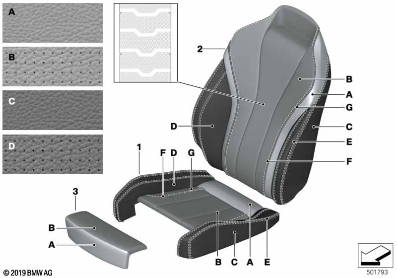 Ind. bekleding comfortstoel Leer Klima