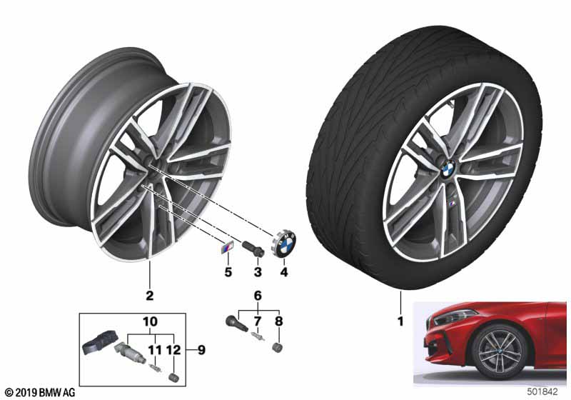 BMW LM-velg dubbele spaak 550M - 17"