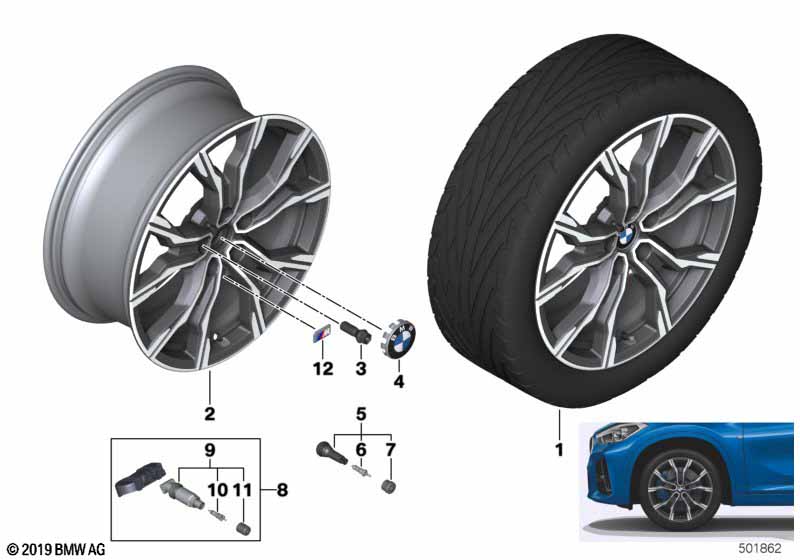 BMW LM-velg M dubbele spaak 816M - 19"