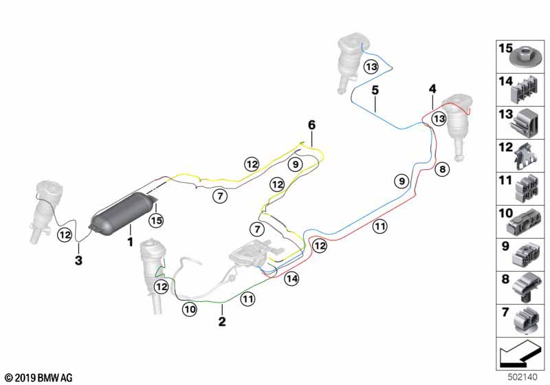 Niveauregelsysteem/bijpings/aanbouwdelen