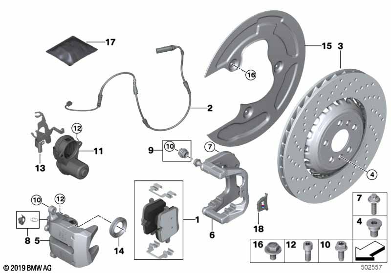 Remvoeringsensor achterrem