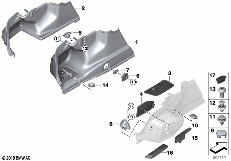 Bekleding ruimte bodem zijdelings