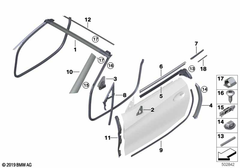 Afdekplaten en afdichtingen portier voor