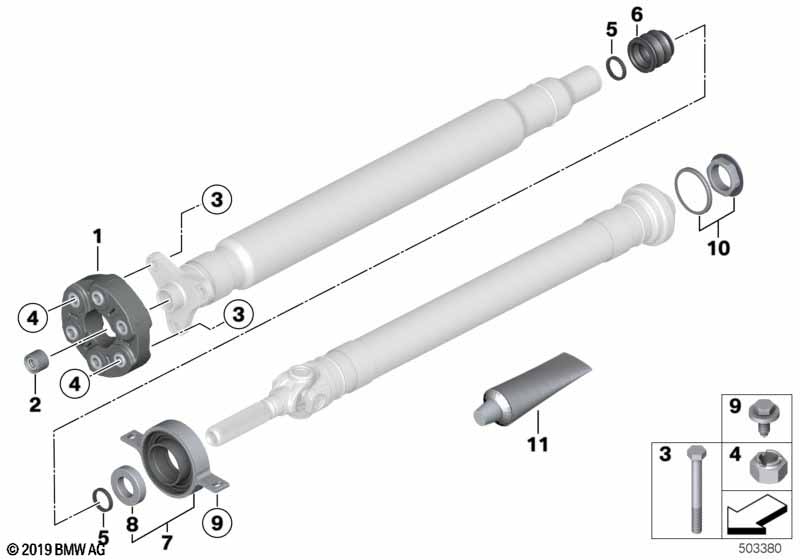 Flexibele koppel./tussenlager/inlegmoer