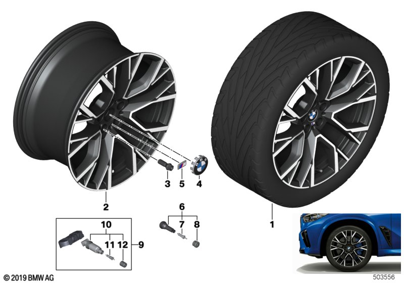 BMW LM-velg sterspaak 809M- 21"/22" OA