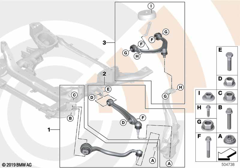 Reparatieset dwarsdraagarm