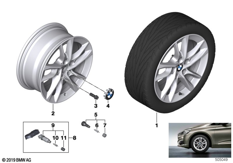 BMW LM-velg dubbele spaak 474 - 16" OA