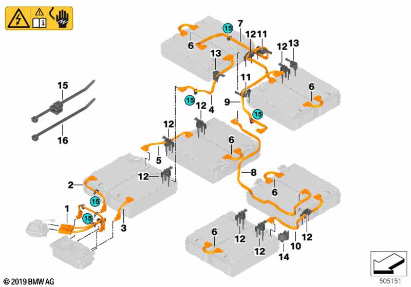 Hoogvoltage accueenheid HV-leiding