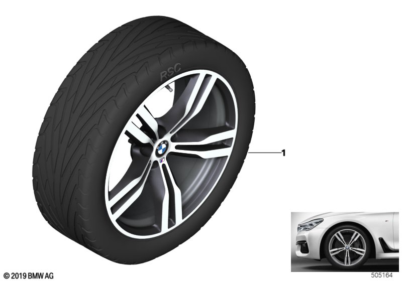 BMW LM-velg M dubbele spaak 648M - 20"