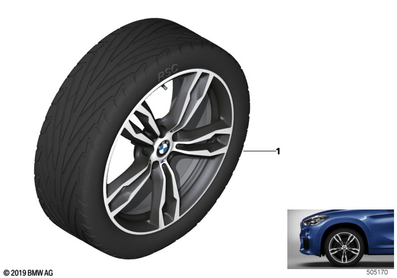 BMW LM velg M dub.spaak 572M - 19"