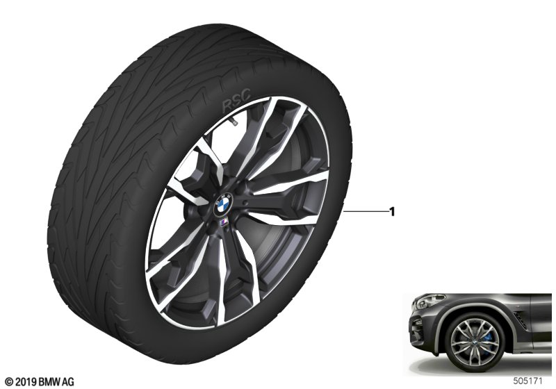 BMW LM-velg M dubbele spaak 787M - 20"