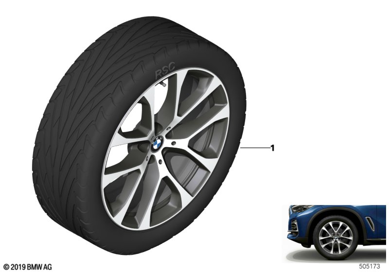 BMW lichtmet.velg V-spaak 738 - 20"