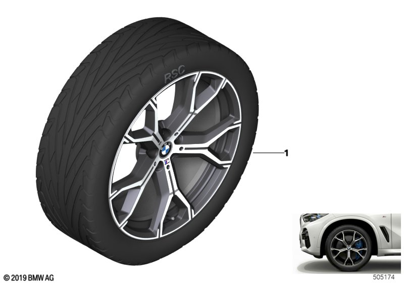 BMW LM-velg M Y-spaak 741M - 21"