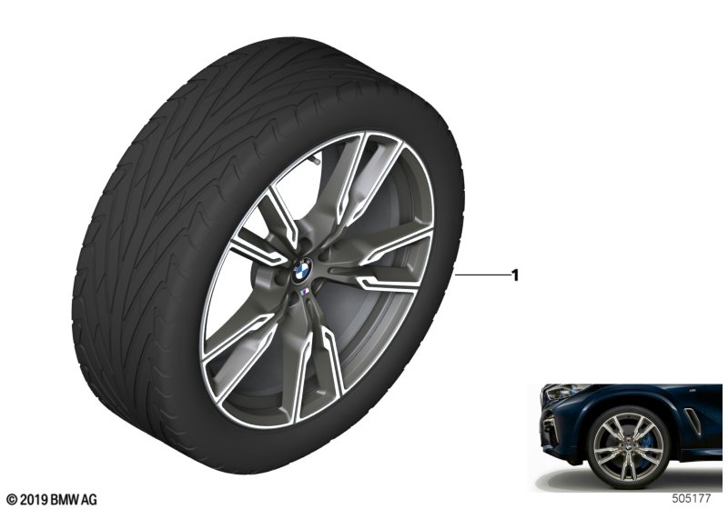 BMW LM-velg M V-spaak 747M - 22"