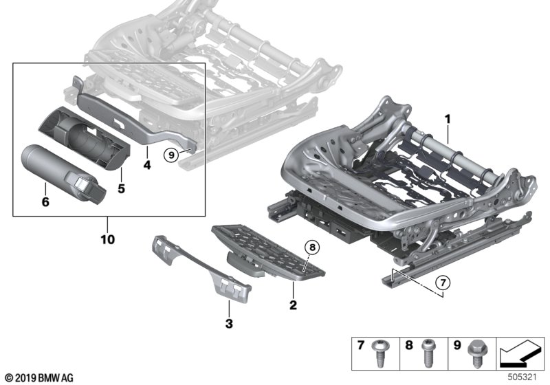 Stoel voor zittingframe elektrisch