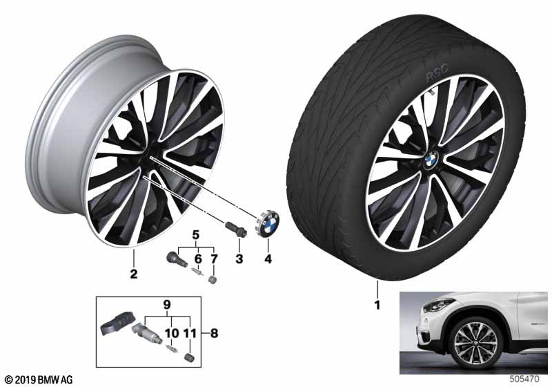 BMW LM-velg V-spaak 573 - 19" SZ