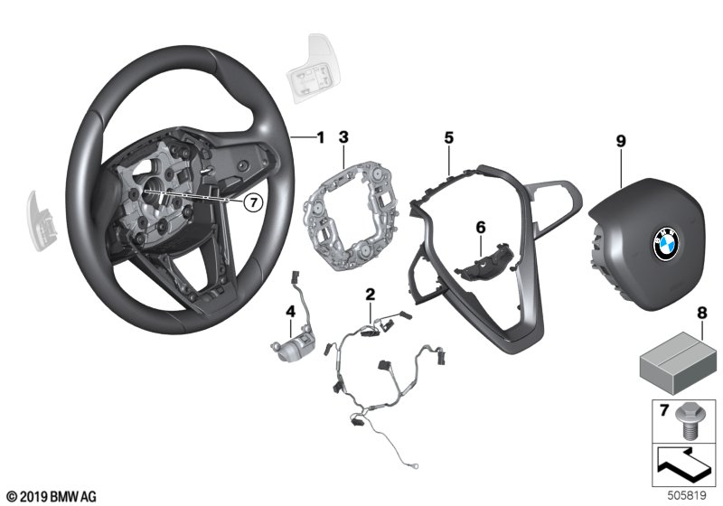 Sportstuurwiel airbag multif./ paddels