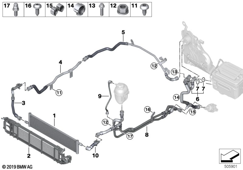 Koelcircuit hoogvoltaccu