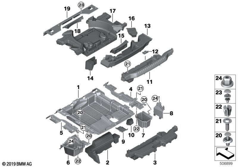 Opbergvak bagageruimtevloer