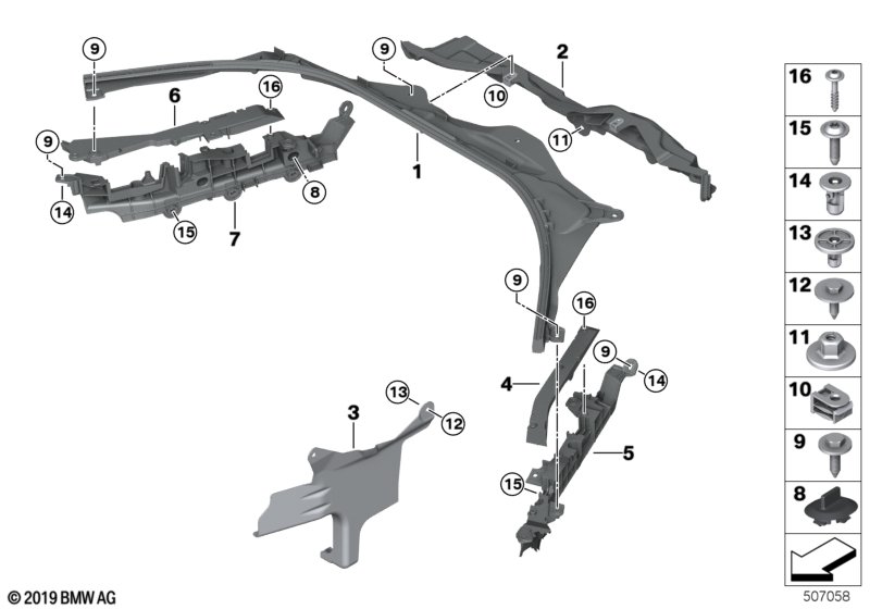 Aanbouwdelen motorruimte