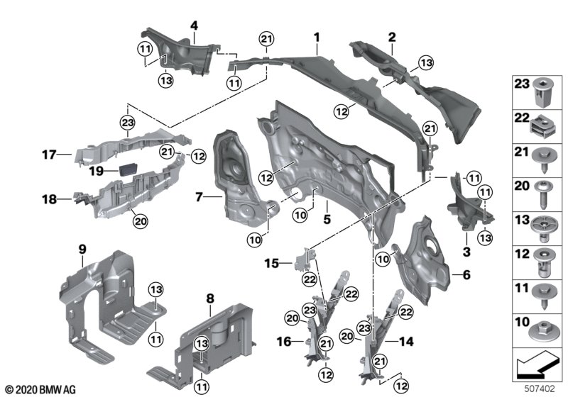 Aanbouwdelen motorruimte