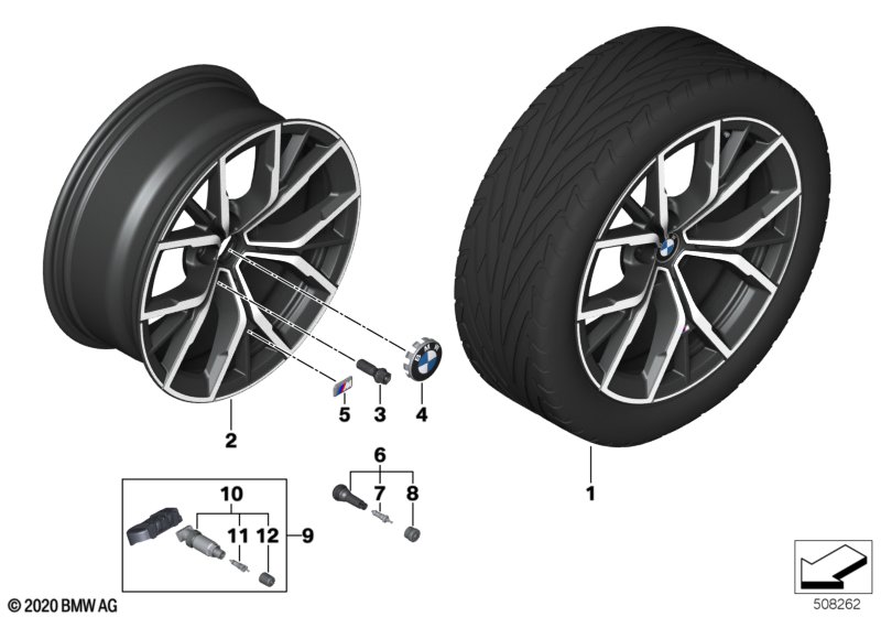 BMW LM-velg Y-spaak 845M - 19"