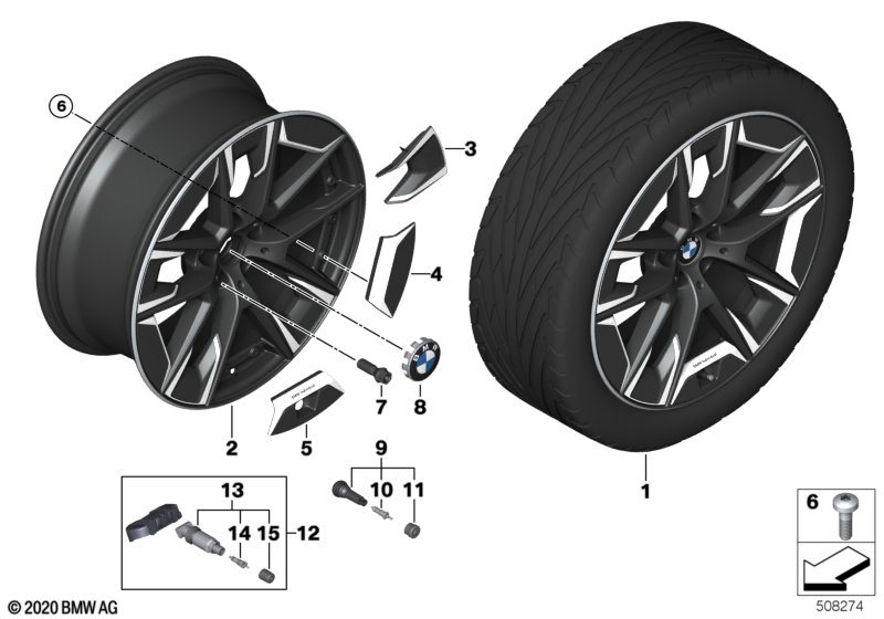 BMW LM-velg Aerodynamik 1001I - 20"