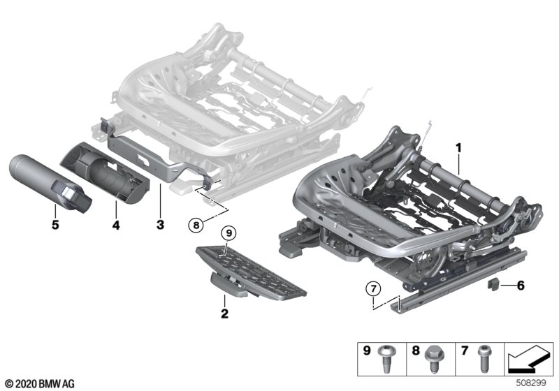 Zittingframe voorstoel handmatig