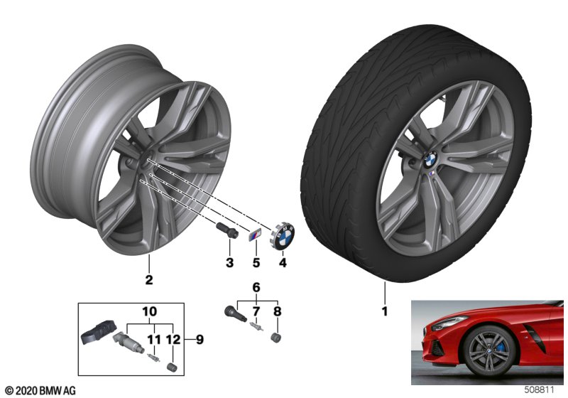 BMW LM-velg dubbele spaak 798M - 18" OA