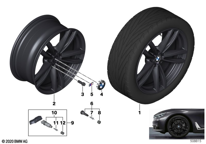 BMW LM-velg dubbele spaak 647M - 19" OA