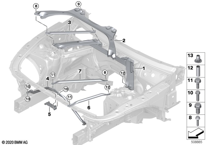 Versterking carrosserie voorbouw