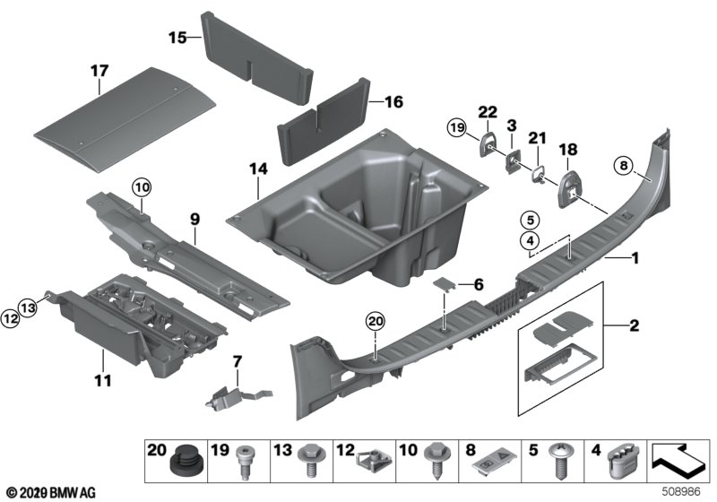 Bagageruimtebekleding achter