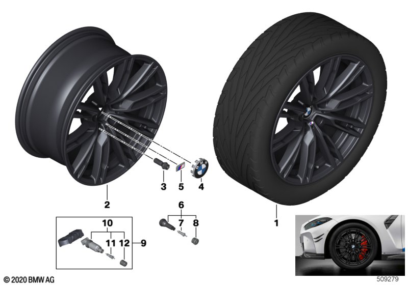 BMW lichtmetalen velg 829M - 19"