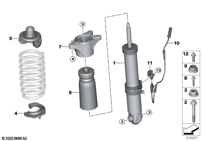 Veerelement achter EDC