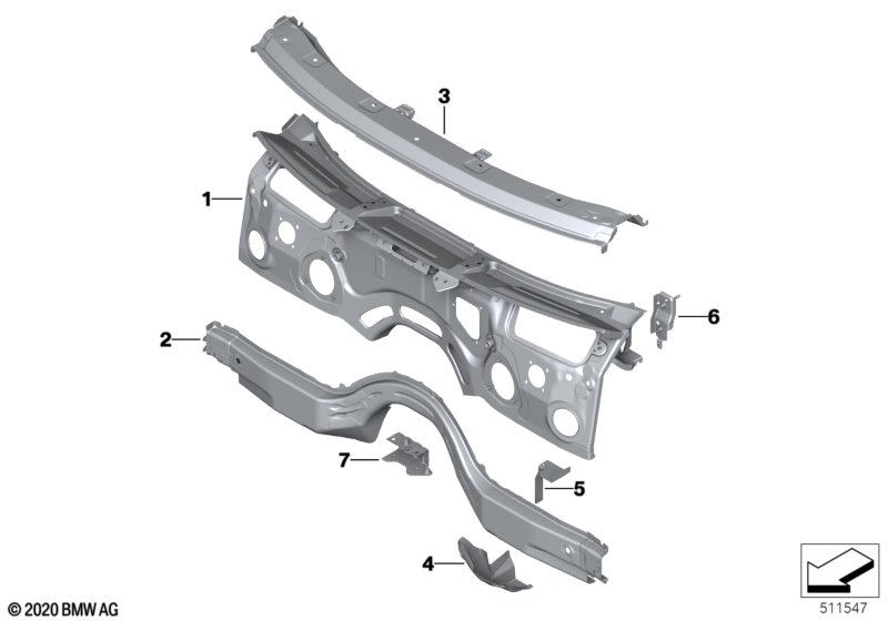 Frontwand, onderdelen