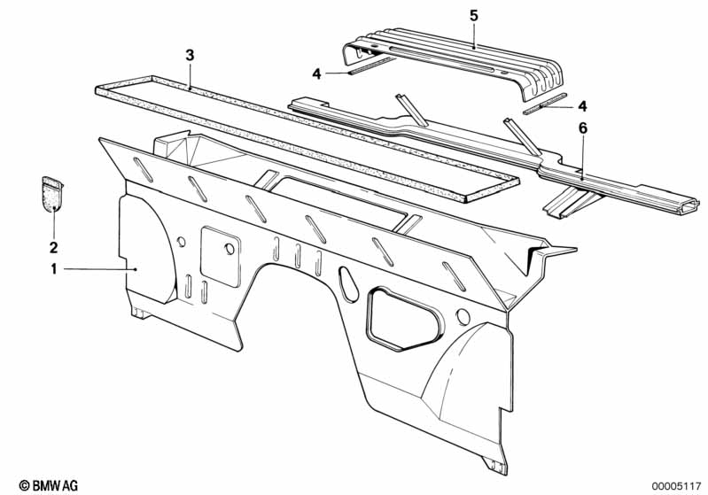 Frontwand, onderdelen